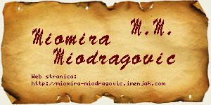 Miomira Miodragović vizit kartica